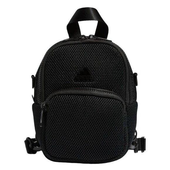 Adidas Black Air Mesh Mini Backpack - Picture 1 of 7